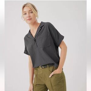 Pact Organic Cotton Sunset Lightweight Cotton Popover Top